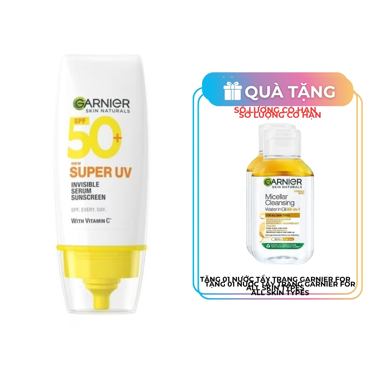 Serum Chống Nắng Garnier Skin Naturals Super UV Invisible Serum Sunscreen 30ml