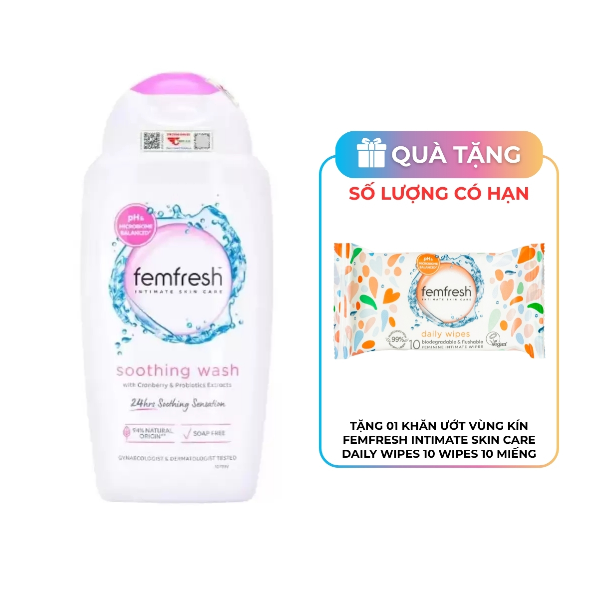 Dung Dịch Vệ Sinh Phụ Nữ Femfresh Daily - Soothing Wash 250ml