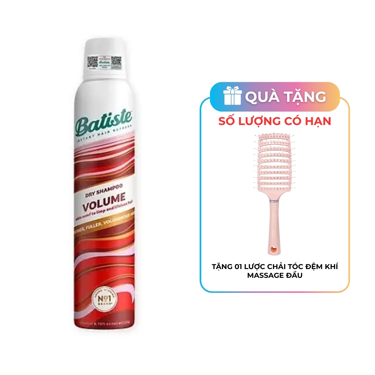 Dầu Gội Khô Batiste Dry Shampoo Volume 200ml