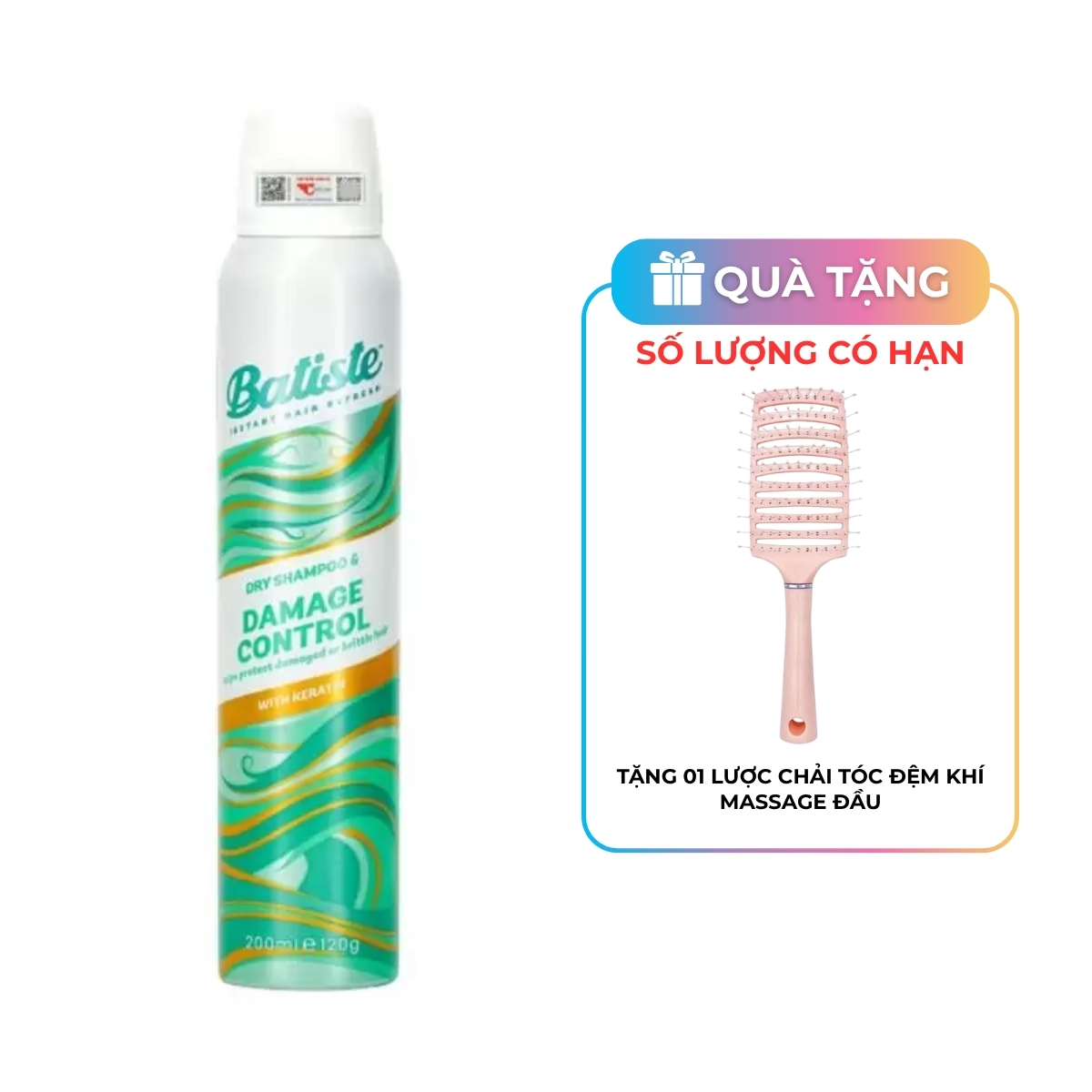 Dầu Gội Khô Batiste Dry Shampoo Damage Control 200ml