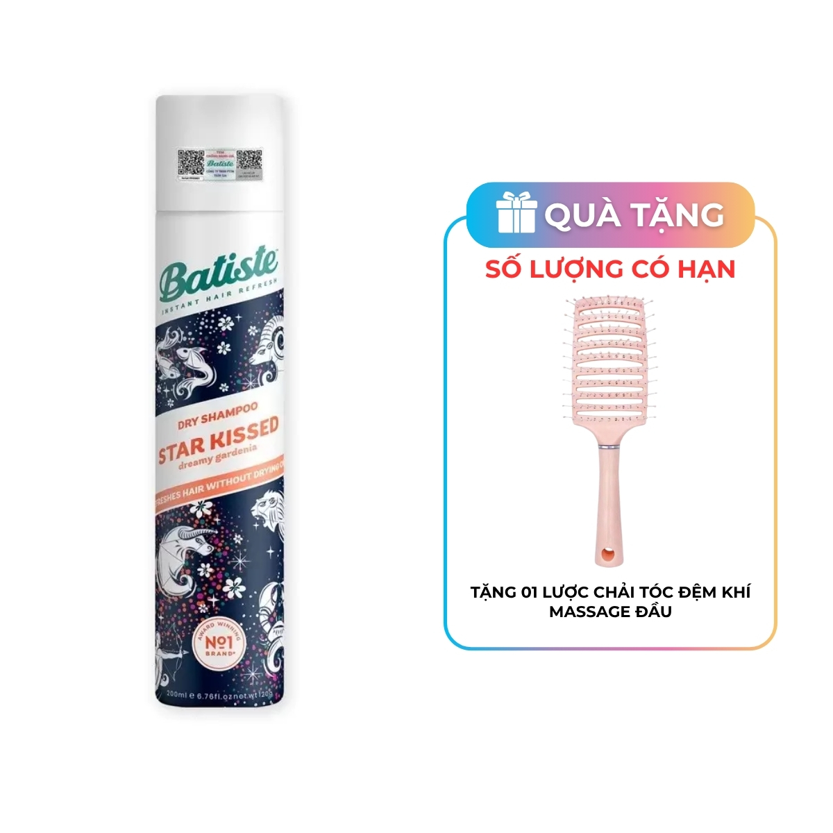 Dầu Gội Khô Batiste Dry Shampoo Star Kissed 200ml