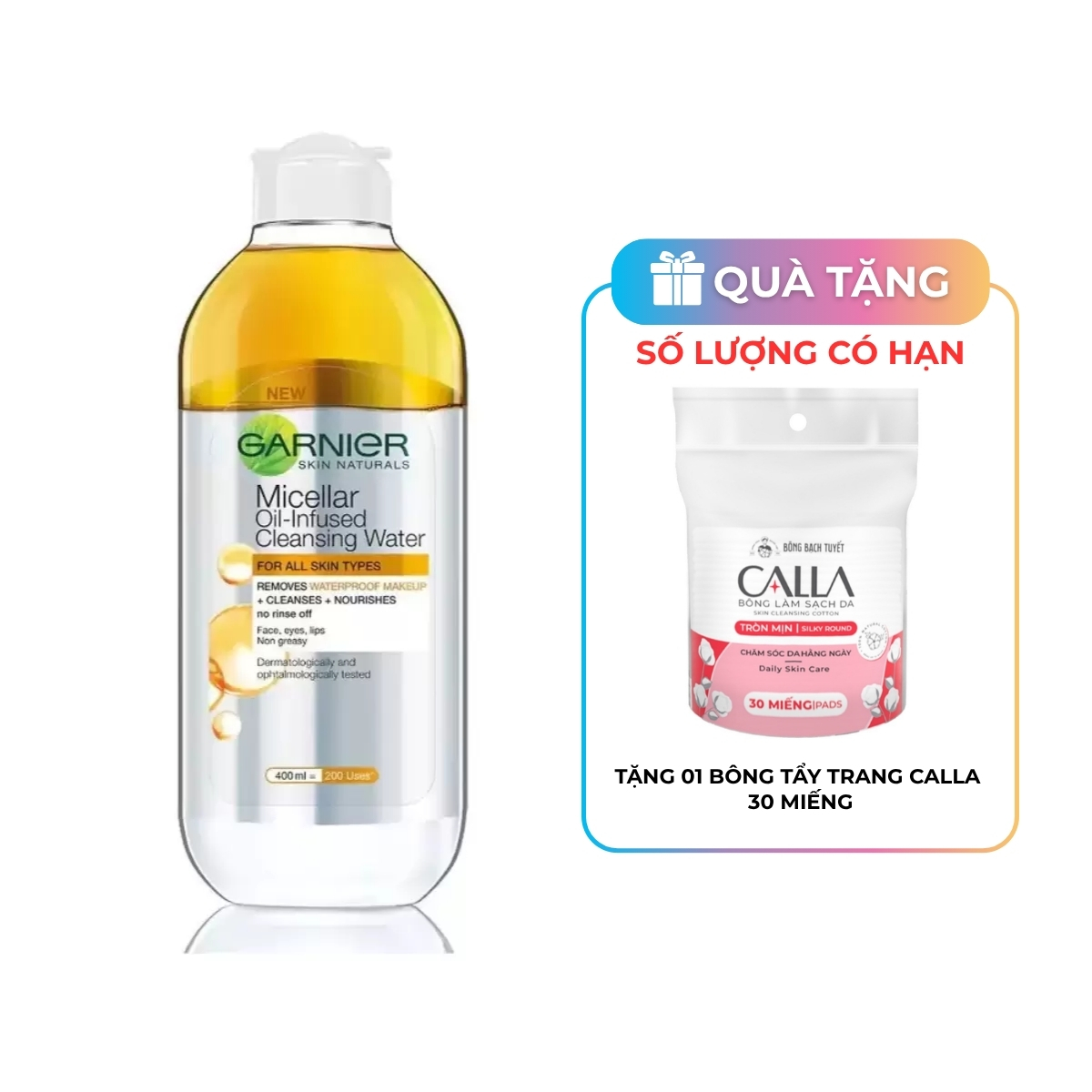 Nước Tẩy Trang Garnier Micellar Oil Infused Cleansing Water 400ml