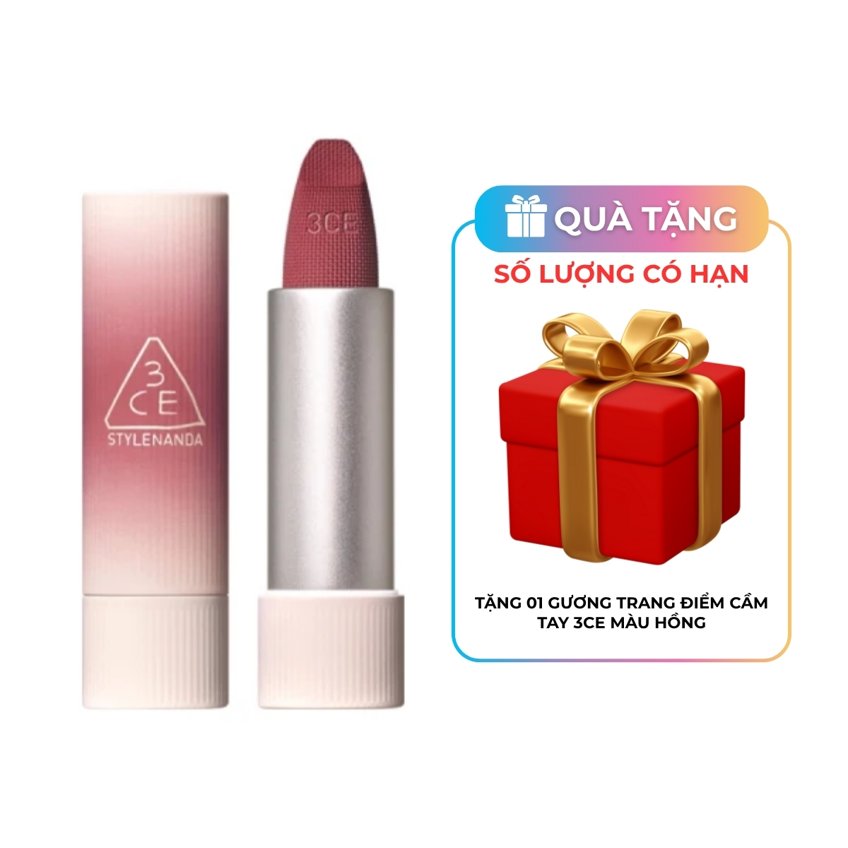 Son Thỏi 3CE Cashmere Hug Lipstick #10 Dreamy