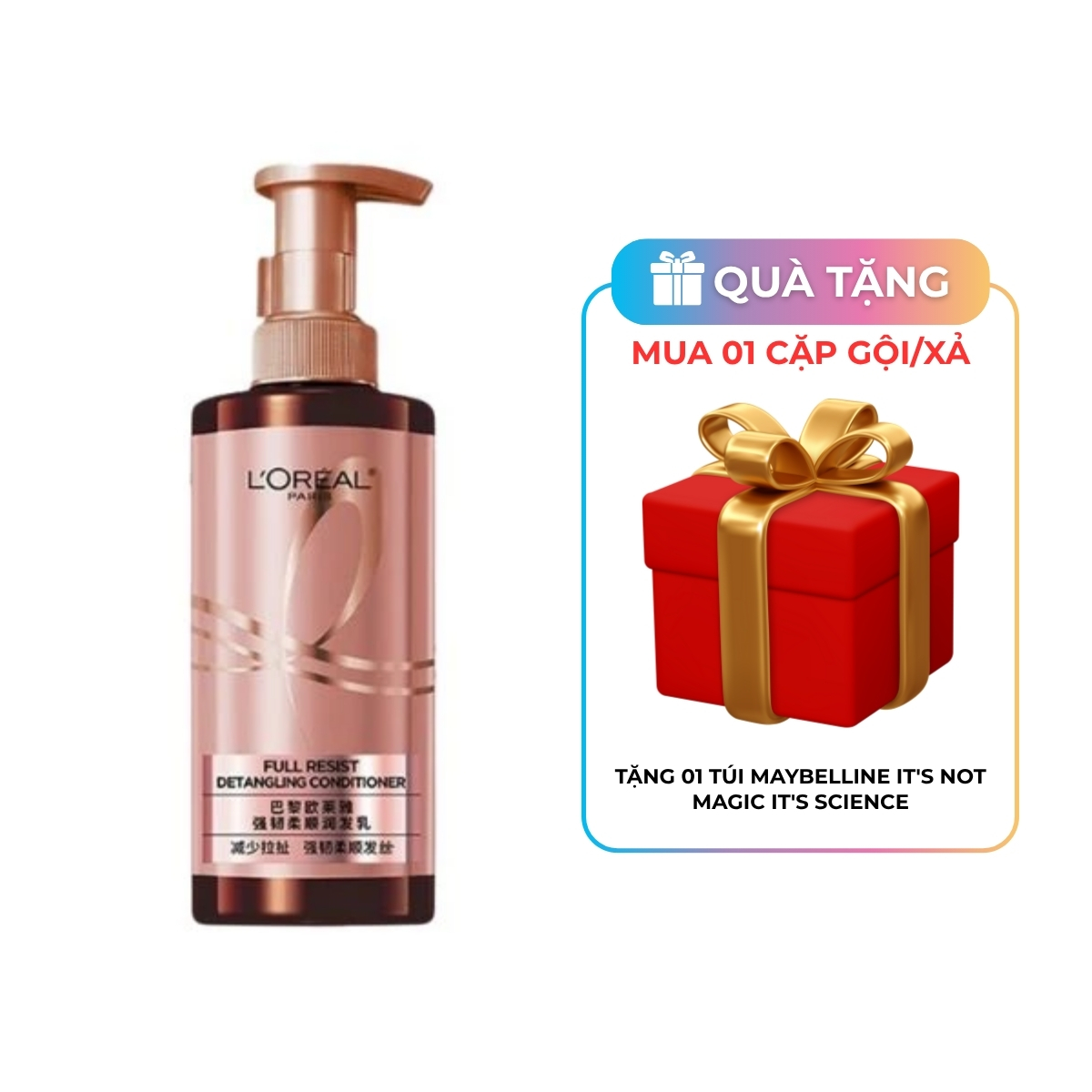 Dầu Xả Loreal Paris Full Resist Detangling Conditioner Giảm Rụng Tóc 440ml