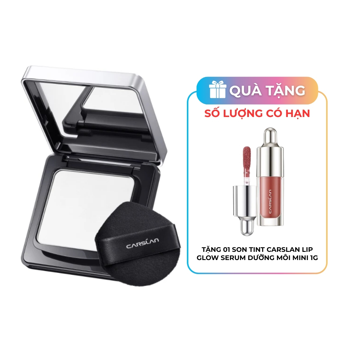Phấn Phủ Carslan Black Magnet Soft Mist Powder Dạng Nén 02 Siêu Kiềm Dầu