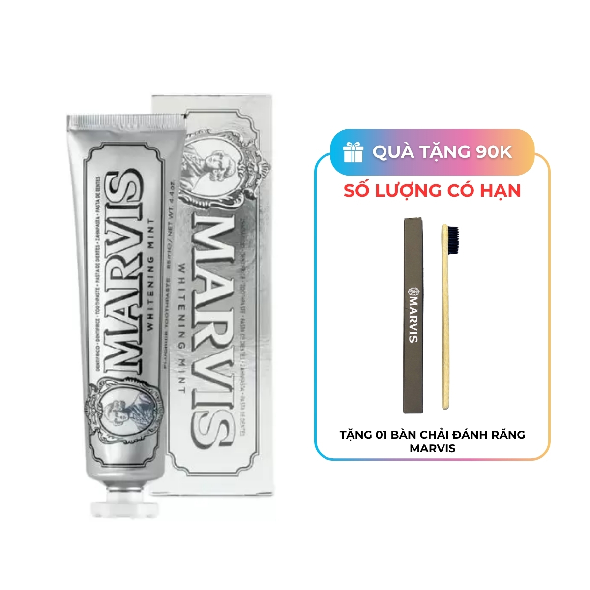 Kem Đánh Răng MARVIS Whitening Mint Màu Trắng