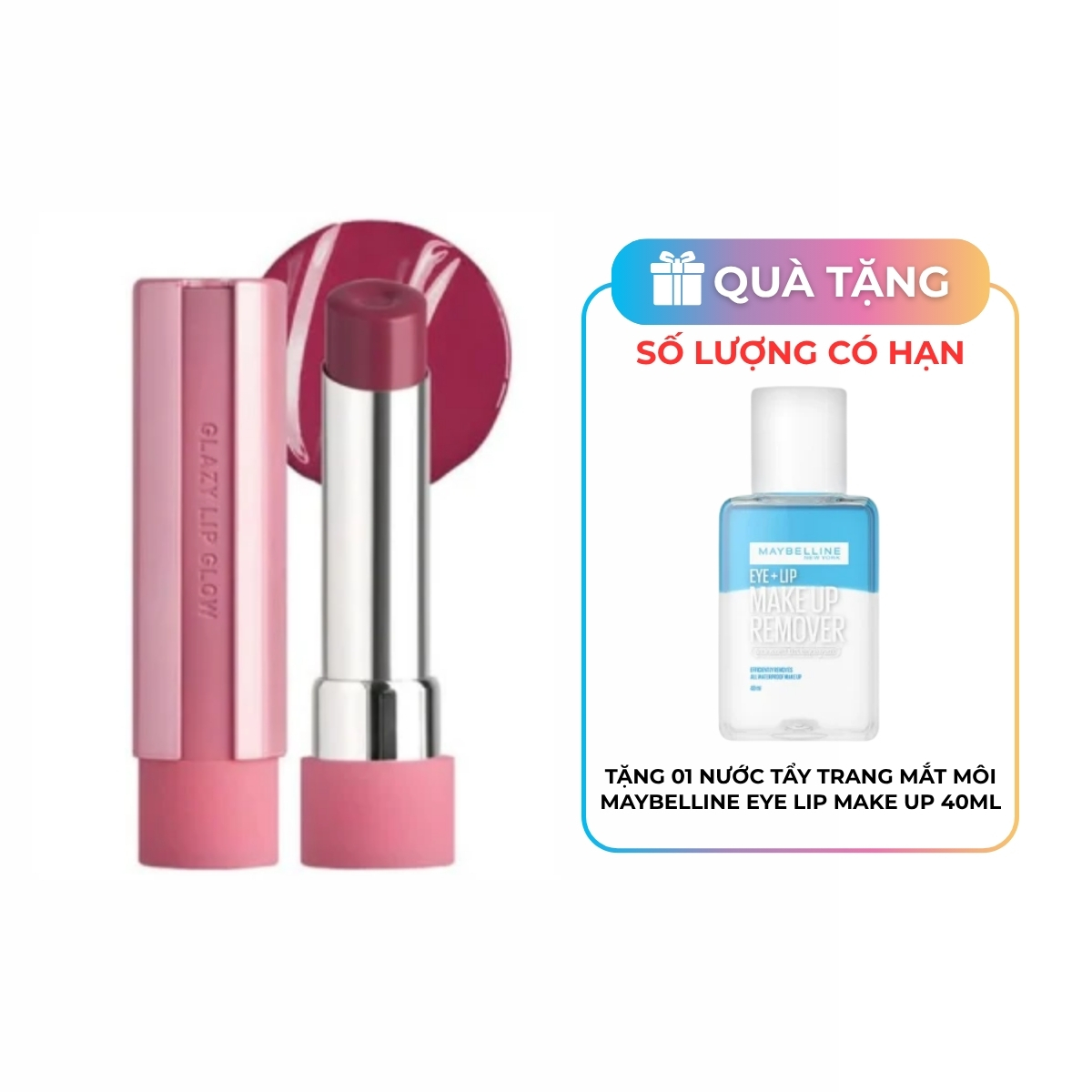 Son Dưỡng 3CE Glazy Lip Glow - 39 Bouncy Cherry