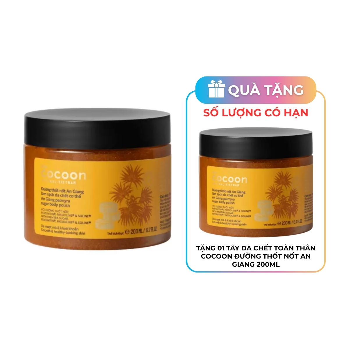 Tẩy da chết toàn thân Cocoon đường thốt nốt An Giang 200ml