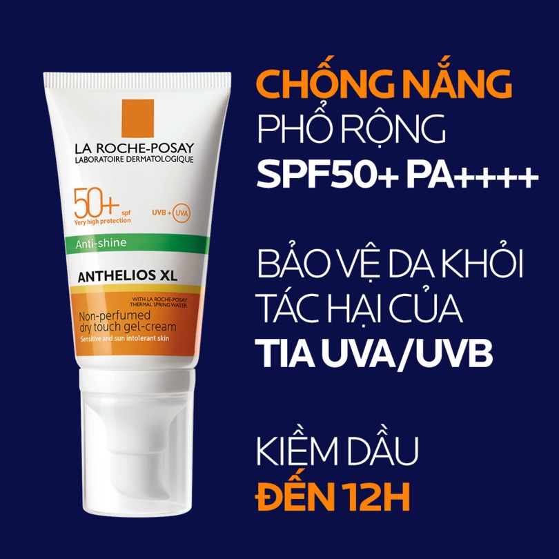 Kem Chống Nắng La Roche-Posay Anthelios Dry Touch Finish Mattifying Effect SPF50+ Kiểm Soát Bóng Nhờn 50ml