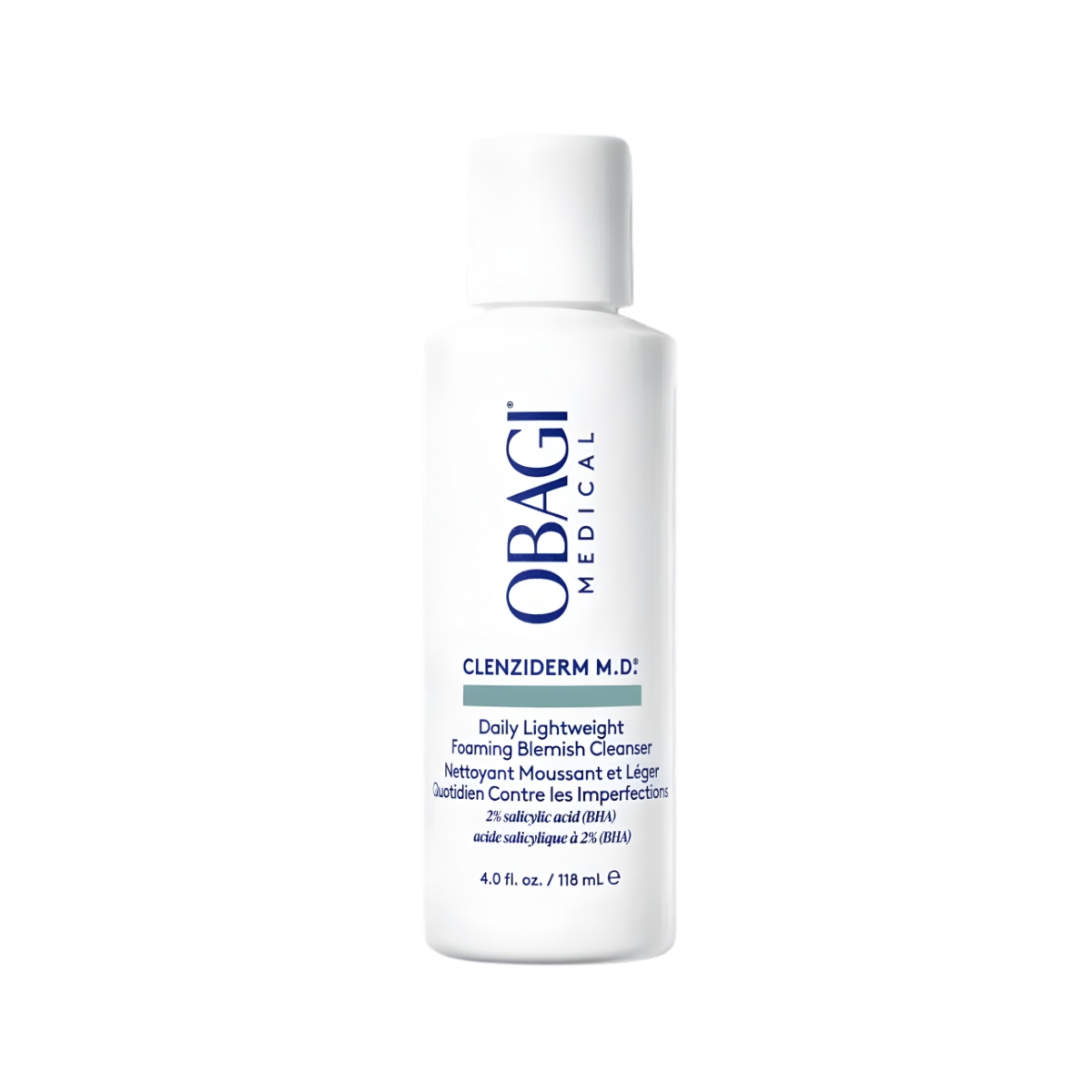 Sữa Rửa Mặt Obagi 2% BHA Clenziderm MD Daily Lightweight Sạch Sâu, Tẩy Tế Bào Chết 118ml