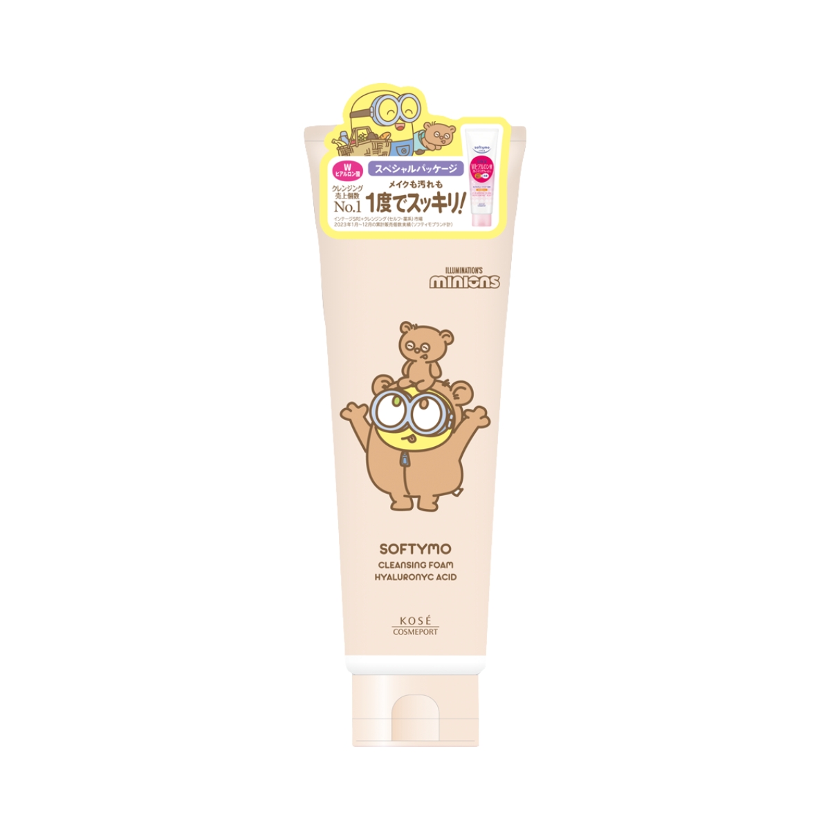 Sữa Rửa Mặt Kosé Softymo Cleansing Foam Hyaluronic Acid - Phiên Bản Minions