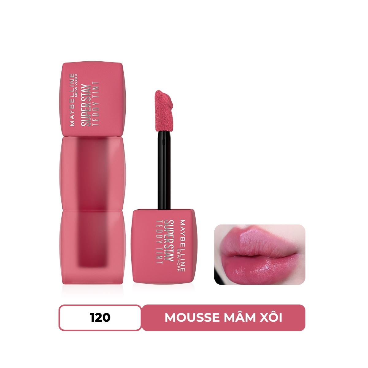 Son Kem Maybelline Superstay Teddy Tint #120 End Game