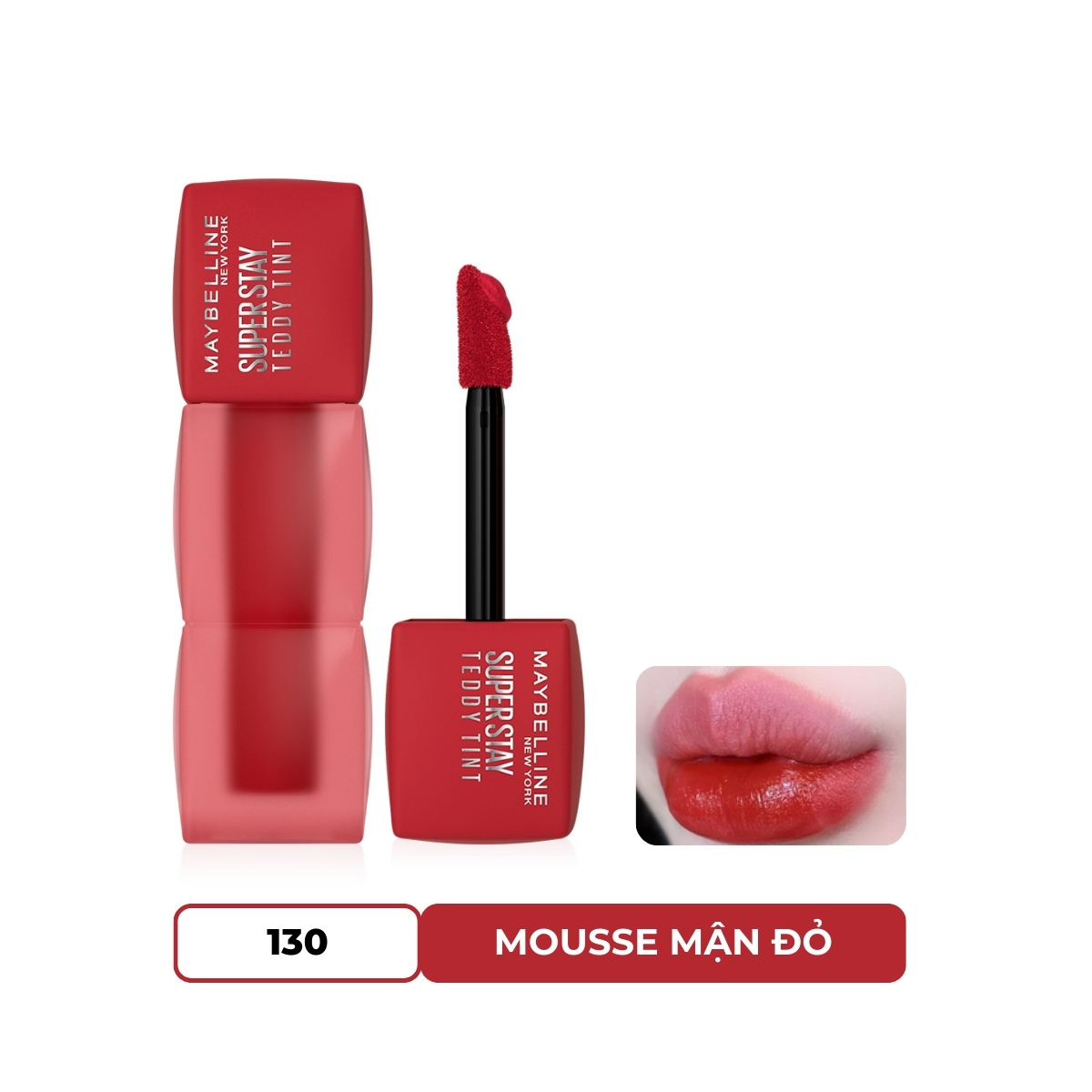 Son Kem Maybelline Superstay Teddy Tint #130 Tomato Girl