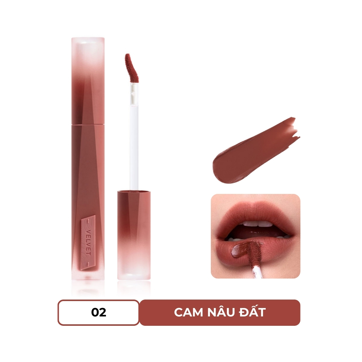 Son Kem 3CE Velvet Lip Tint Plush #02 Taupe