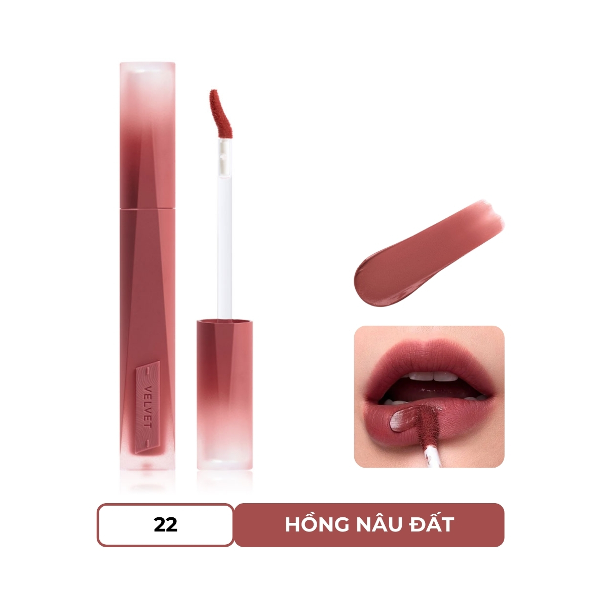 Son Kem 3CE Velvet Lip Tint Plush #22 Spiced Latte