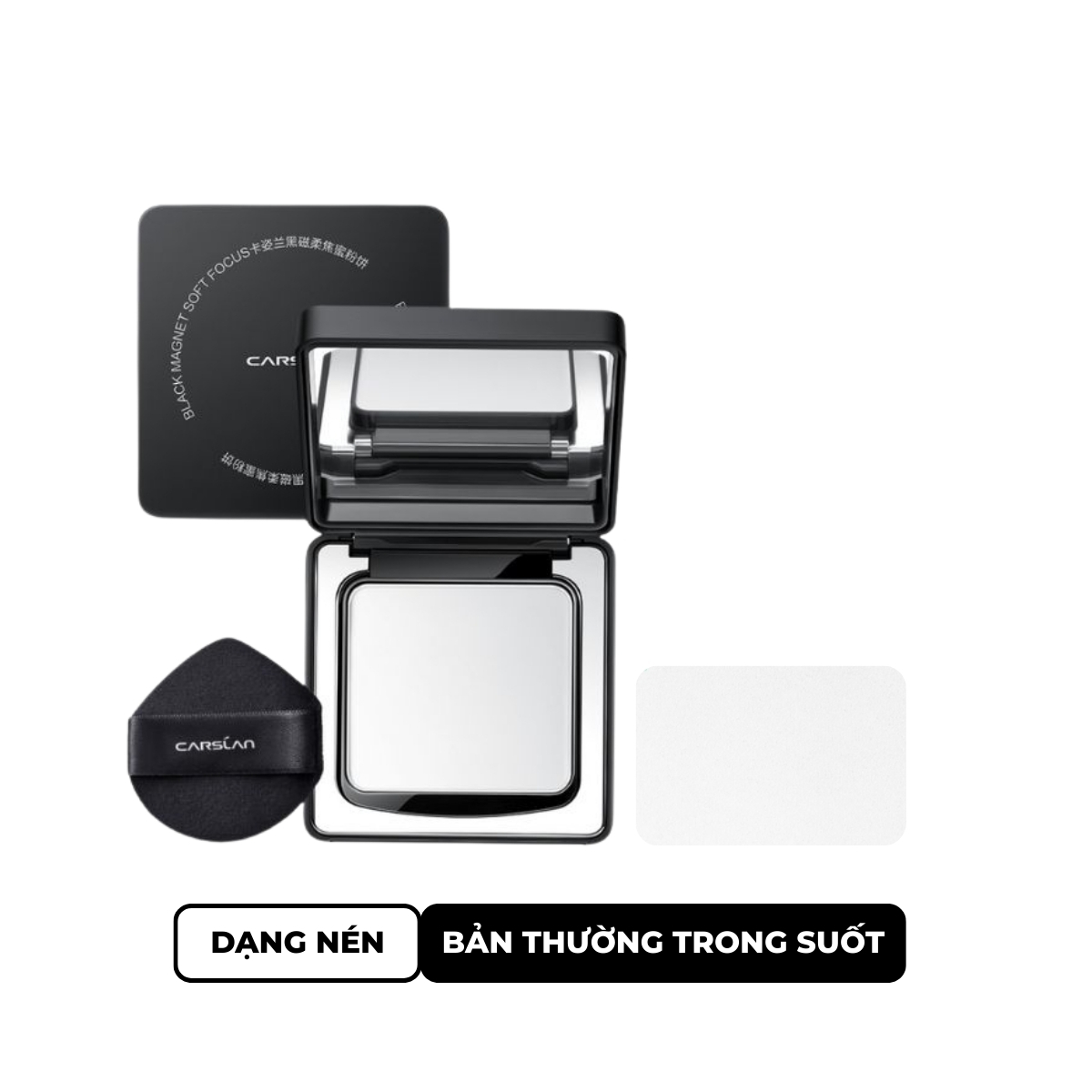 Phấn Phủ Carslan 2.0 Dạng Nén Black Magnet Soft Focus Powder #01 Trong Suốt
