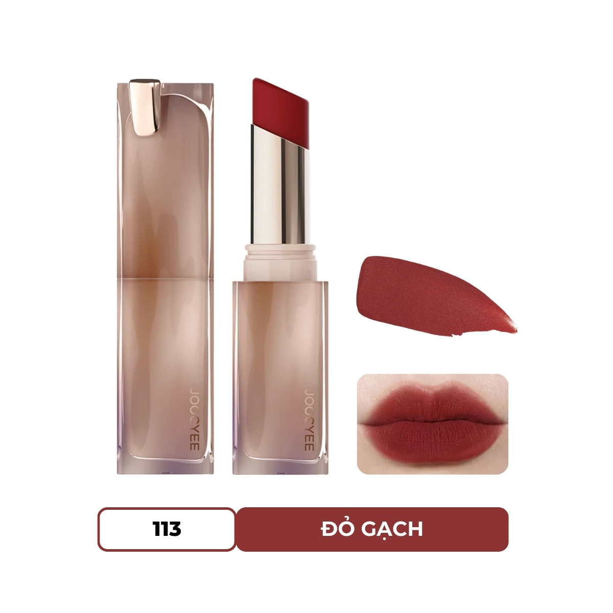 Son Thỏi Joocyee Mịn Lì Muddy Rouge #113 Rain Soaked Sawthorn