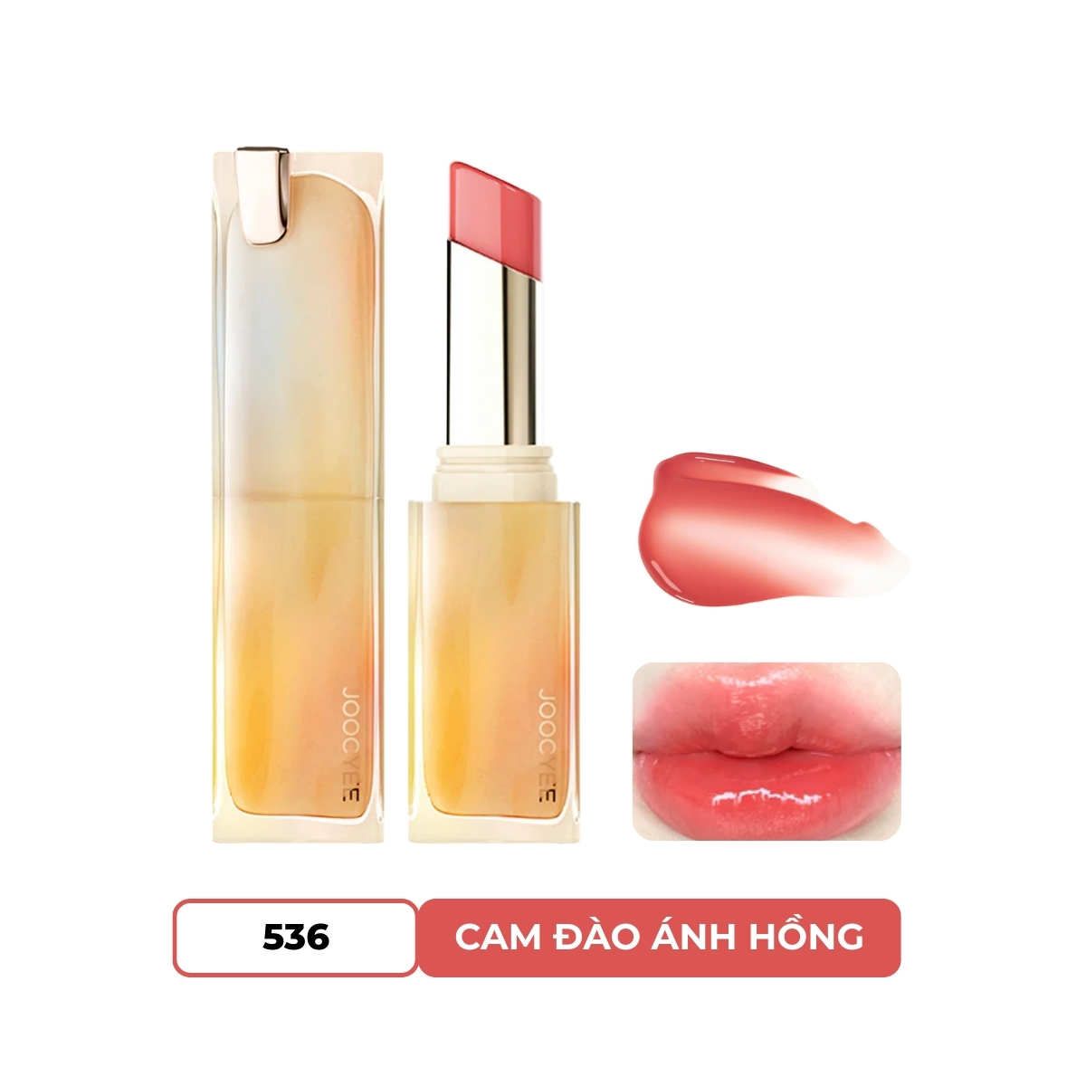 Son Joocyee Dạng Thỏi Căng Bóng Môi Hiệu Ứng Đa Chiều -536 Summer Grapefruit