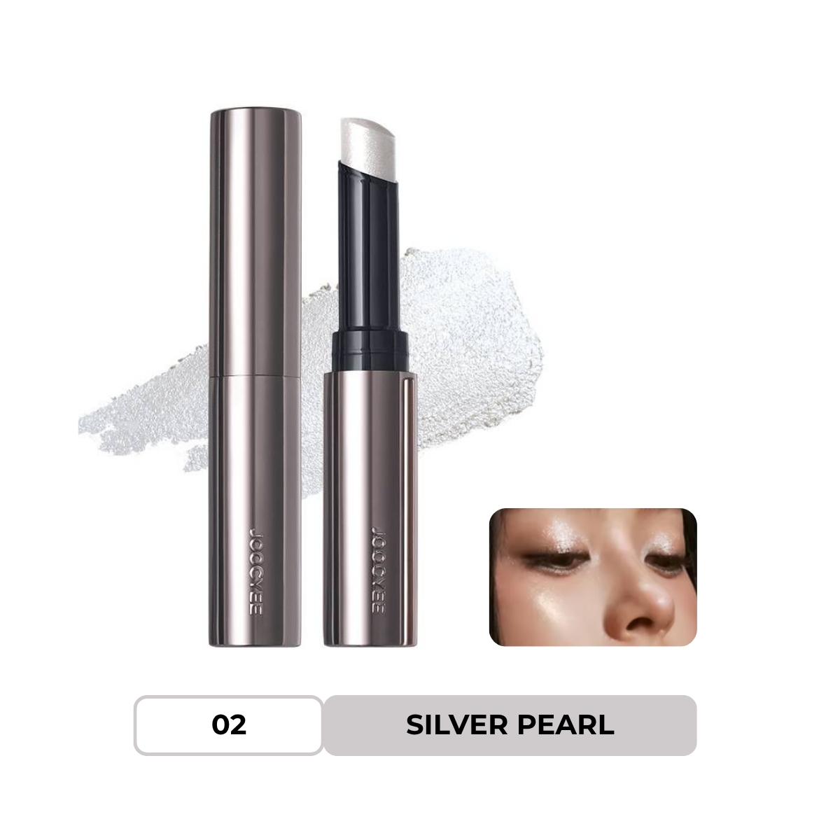 Phấn Bắt Sáng Joocyee Dạng Gel Mịn Nhẹ (Thỏi) - H02 Silver Pearl