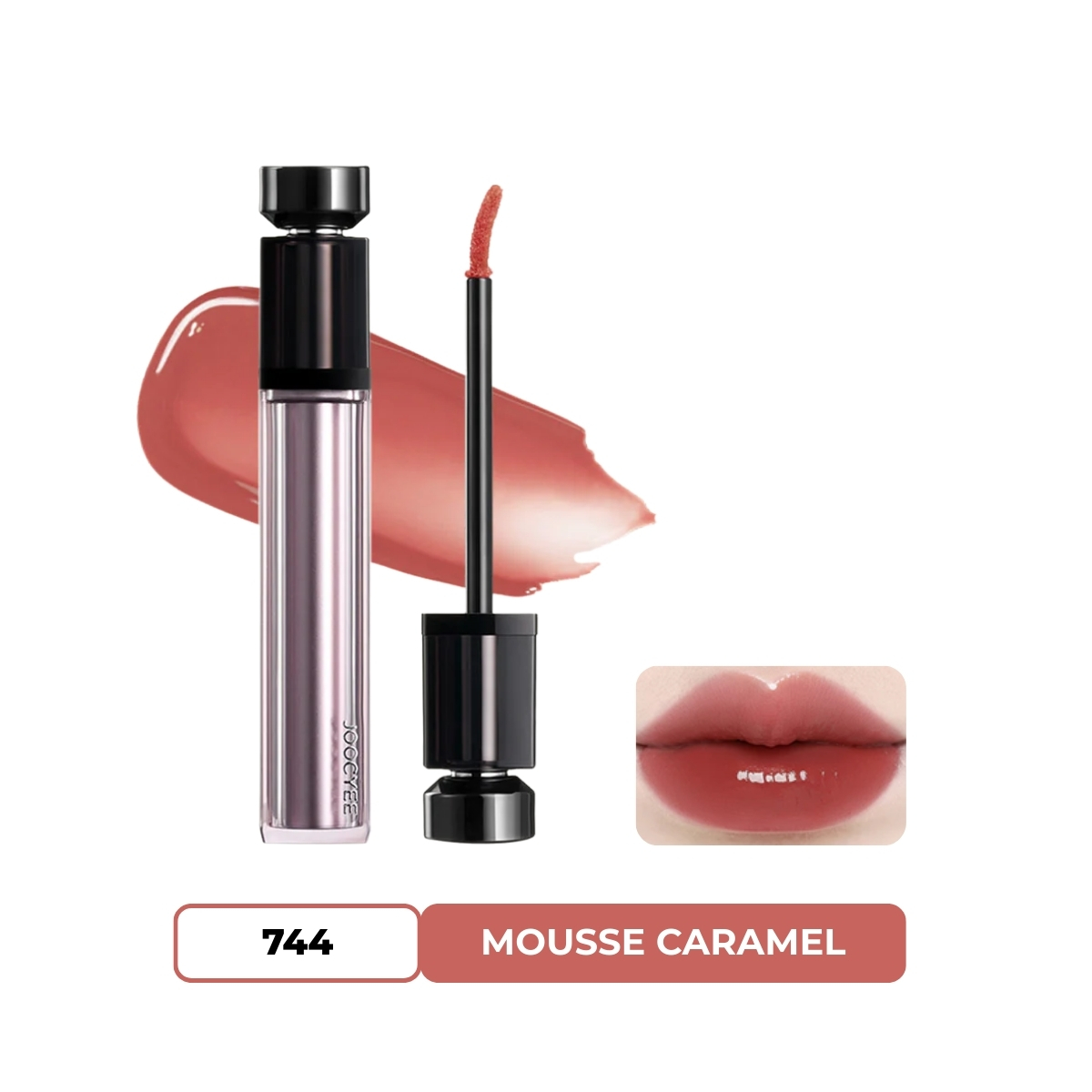 Son bóng Joocyee Essence Mirror Watery Gloss #744 Pink Foggy Sea