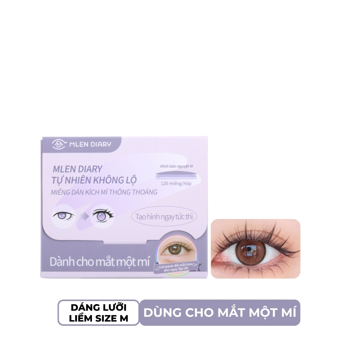 Kích Mí Mlen Diary - Dáng Lưỡi Liềm Size M