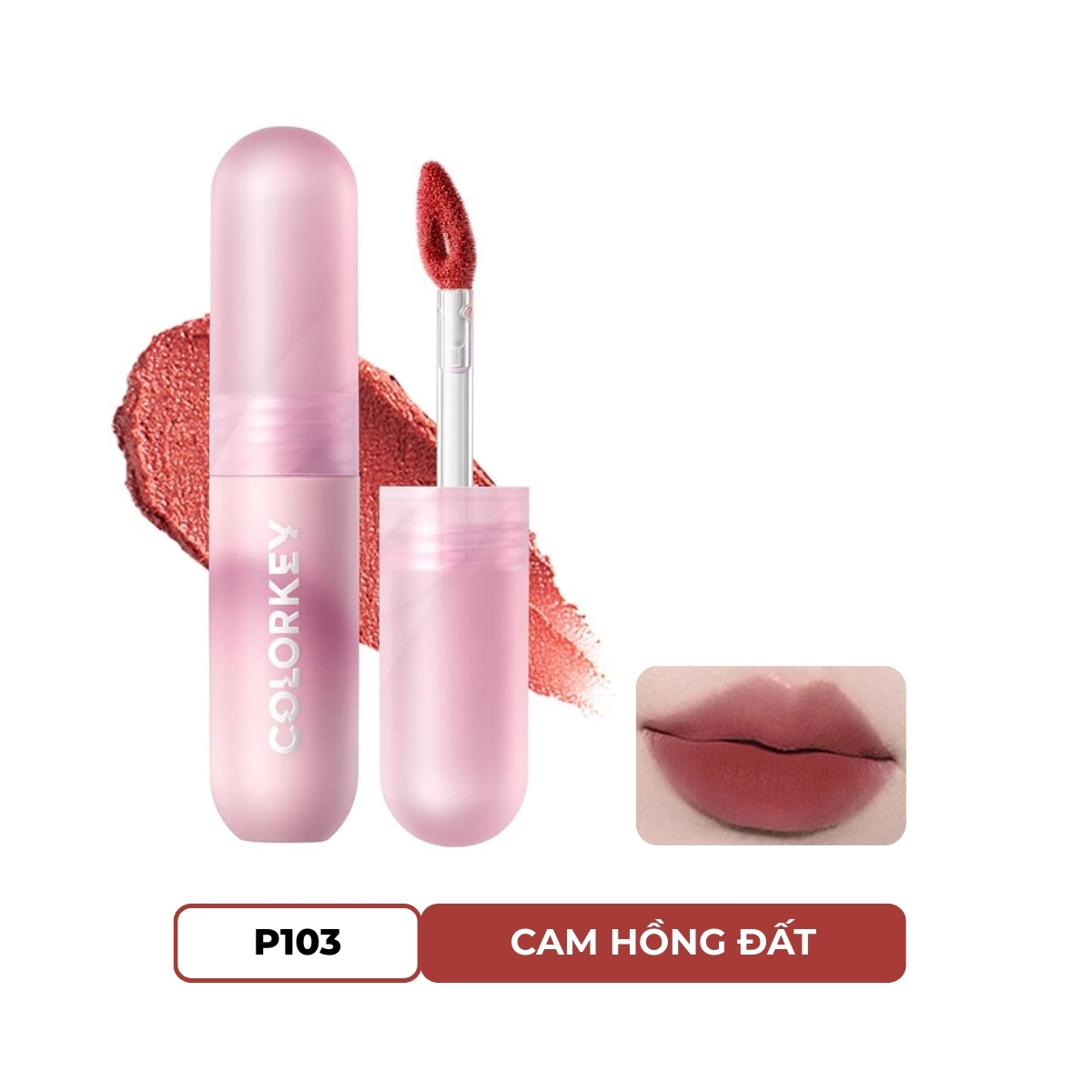 Son Kem Colorkey Mousse Lip Mud Matte #P103 Sunset Pink