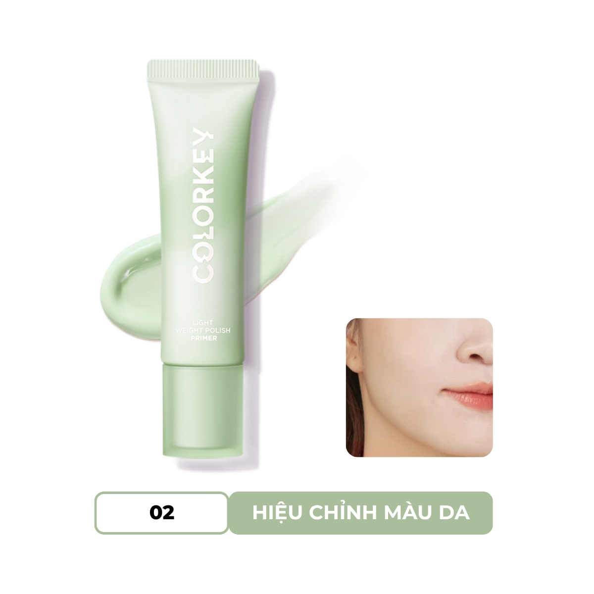 Kem Lót Colorkey Light Weight Polish Primer #02 Green