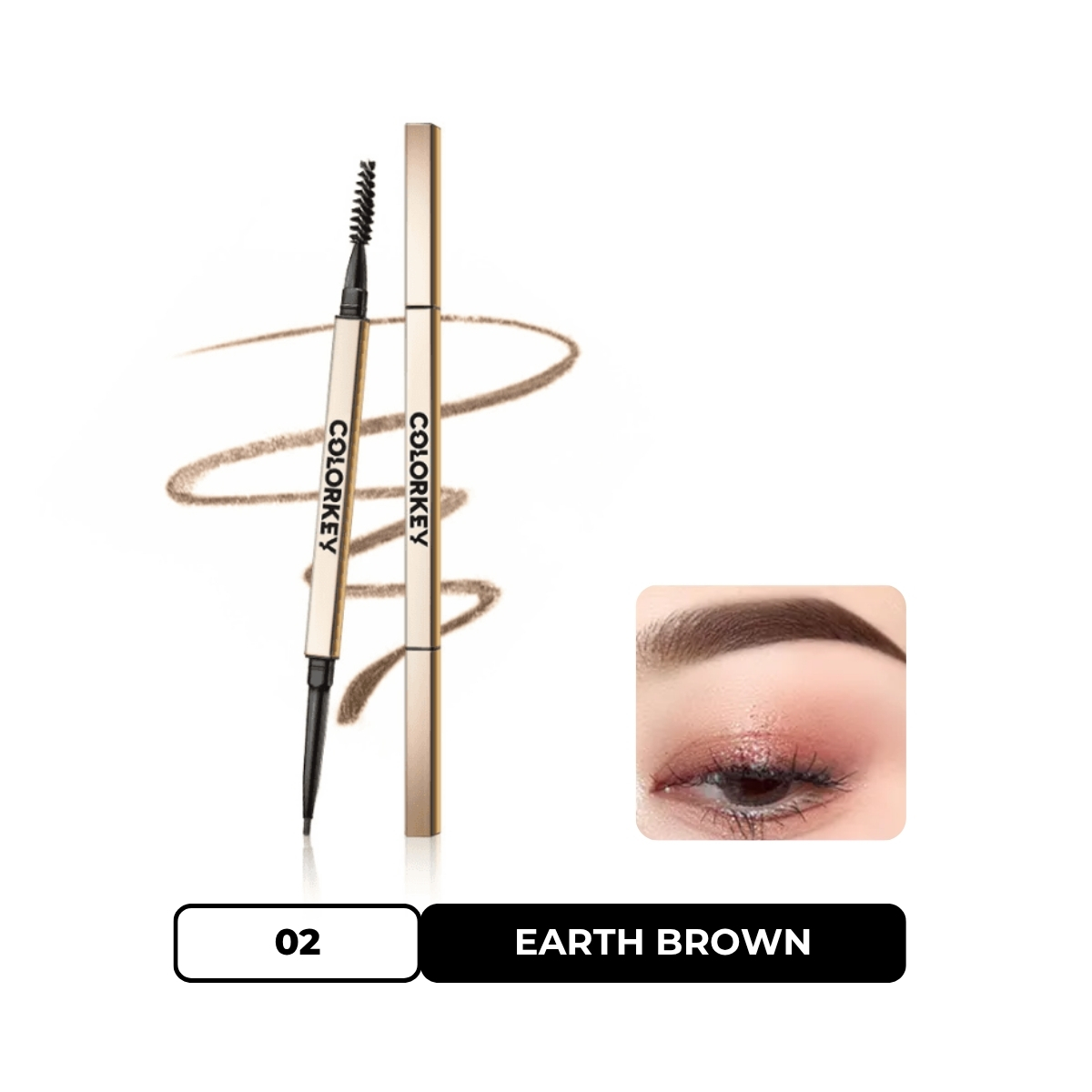 Chì Kẻ Mày Lâu Trôi Colorkey The Rapid Eyebrow Pencil - 02 Earth Brown