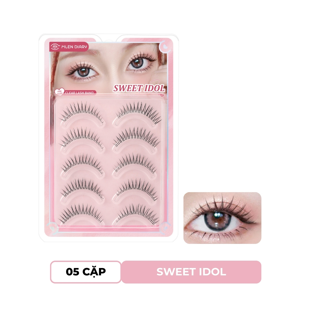 Mi Giả Mlen Diary Strips Lashes Giả Gân Trong Suốt - Sweet Idol