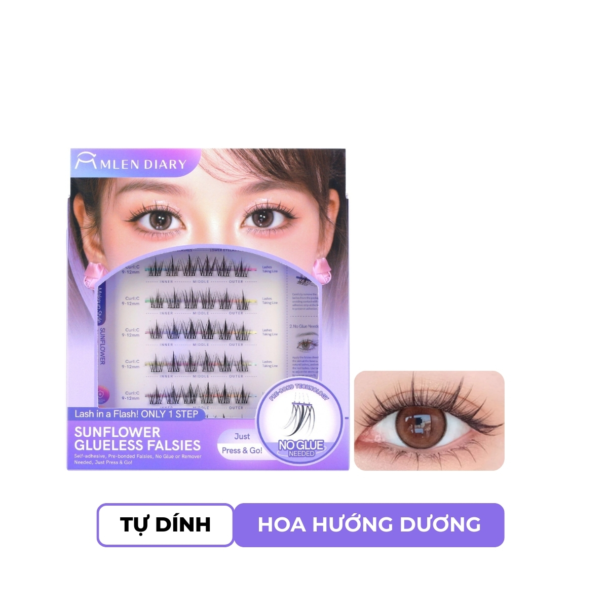 Mi Giả Mlen Diary Tự Dính - Hoa Hướng Dương