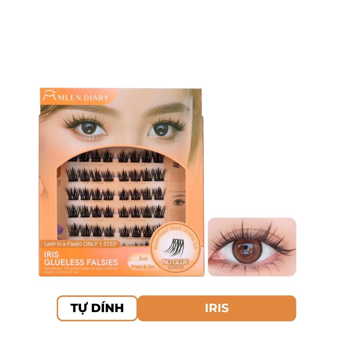 Mi Giả Mlen Diary Tự Dính - Hoa Diên Vĩ