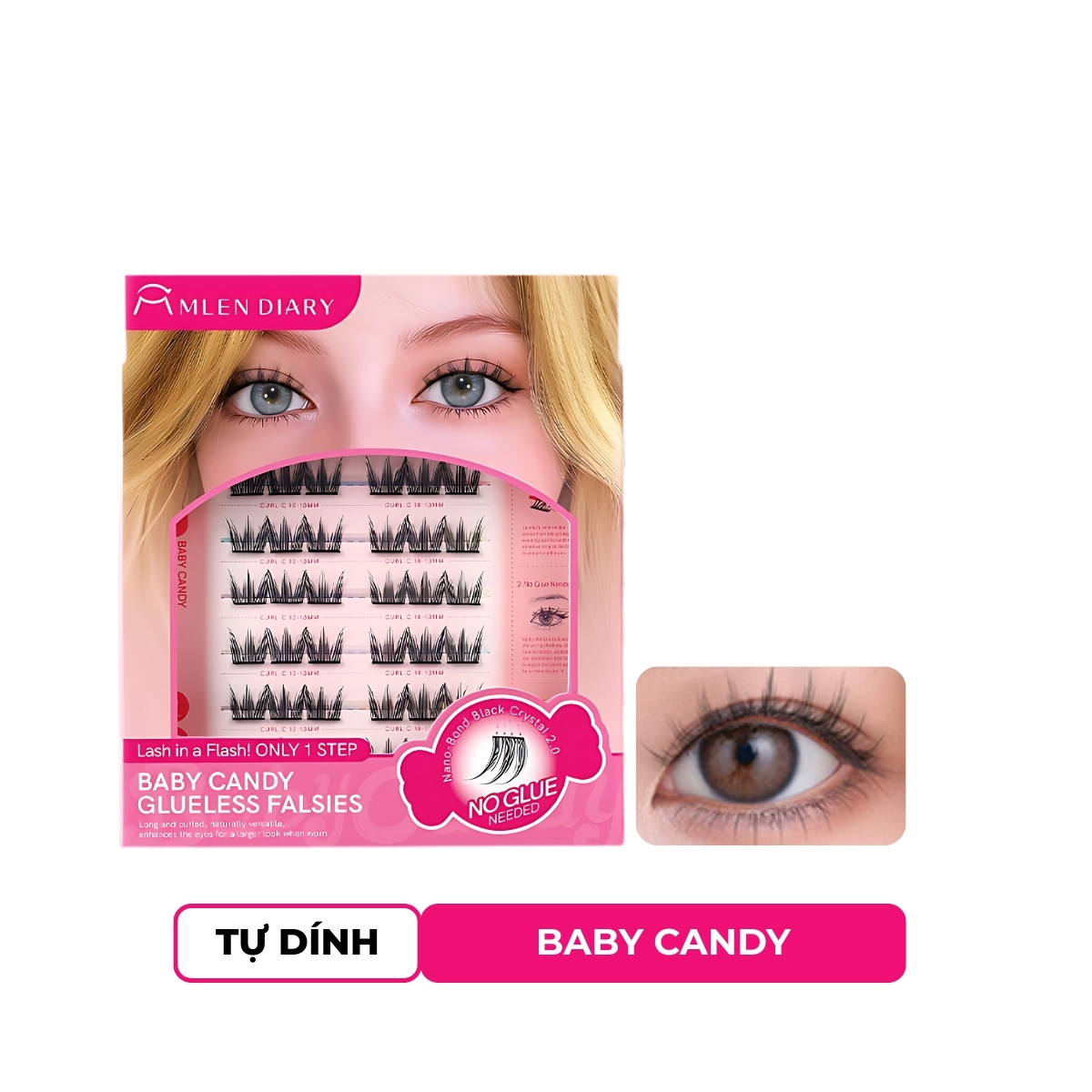Mi Giả Mlen Diary Tự Dính - Baby Candy