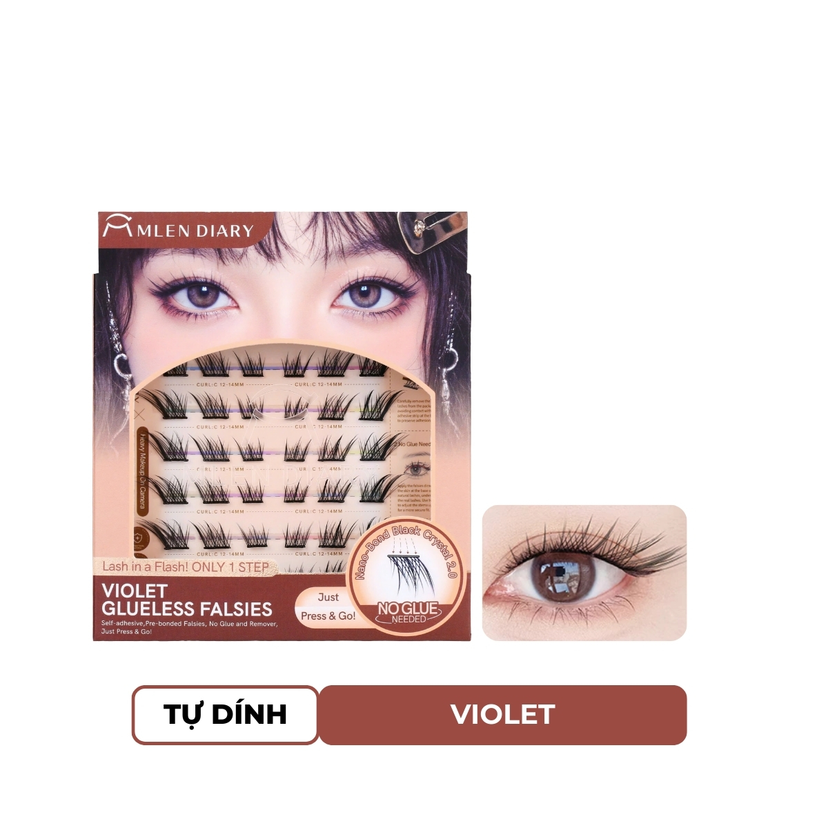 Mi Giả Mlen Diary Tự Dính - Violet