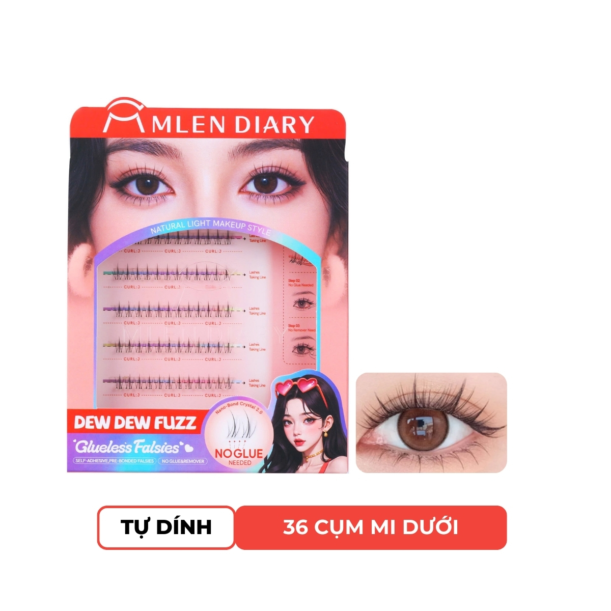 Mi Dưới Mlen Diary Tự Dính - Dew Dew Fuzz