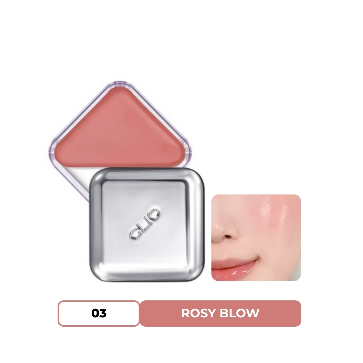 Son Bóng Má Hồng Clio Essential Lipcheek 2in1 - 03 Rosy Blow