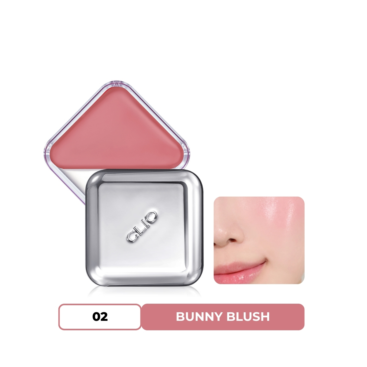 Son Bóng Má Hồng Clio Essential Lipcheek 2in1 - 02 Bunny Blush