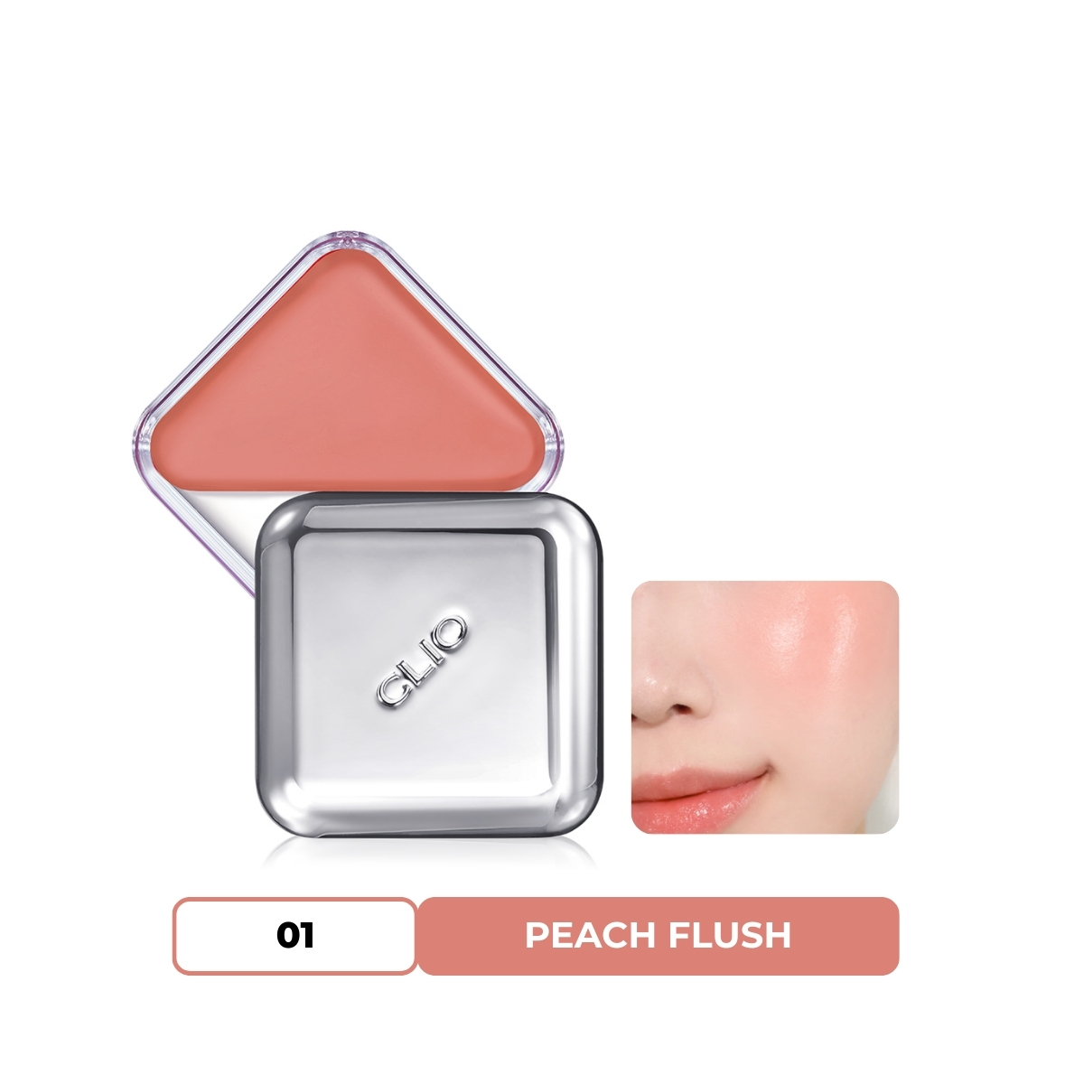 Son Bóng Má Hồng Clio Essential Lipcheek 2in1 - 01 Peach Flush