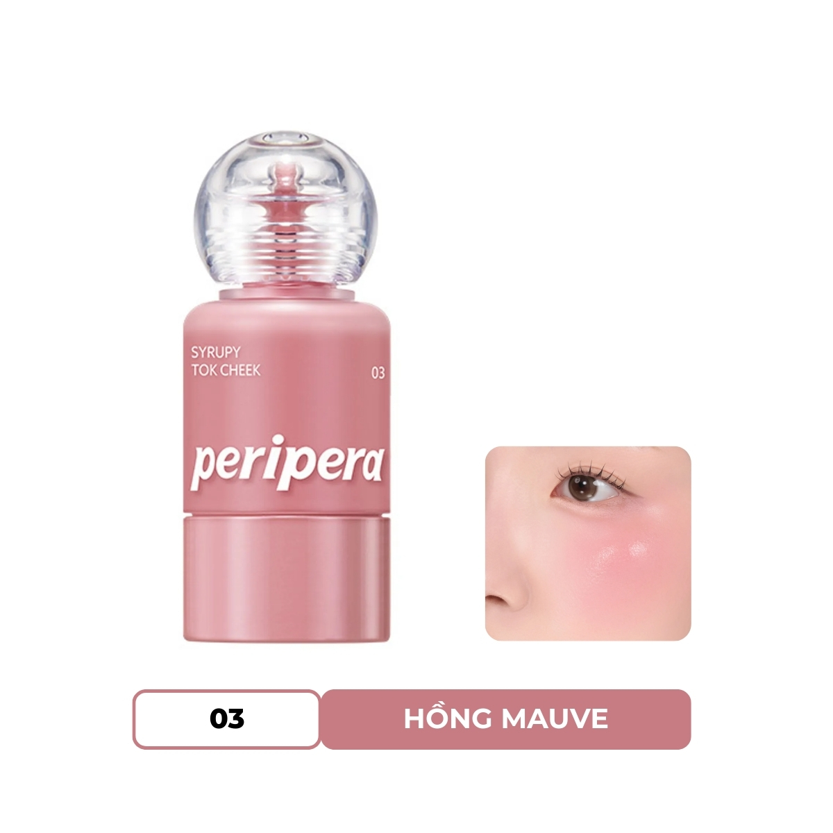 Phấn Má Peripera Syrupy Tok Cheek Dạng Kem 03 Friendship Mauve