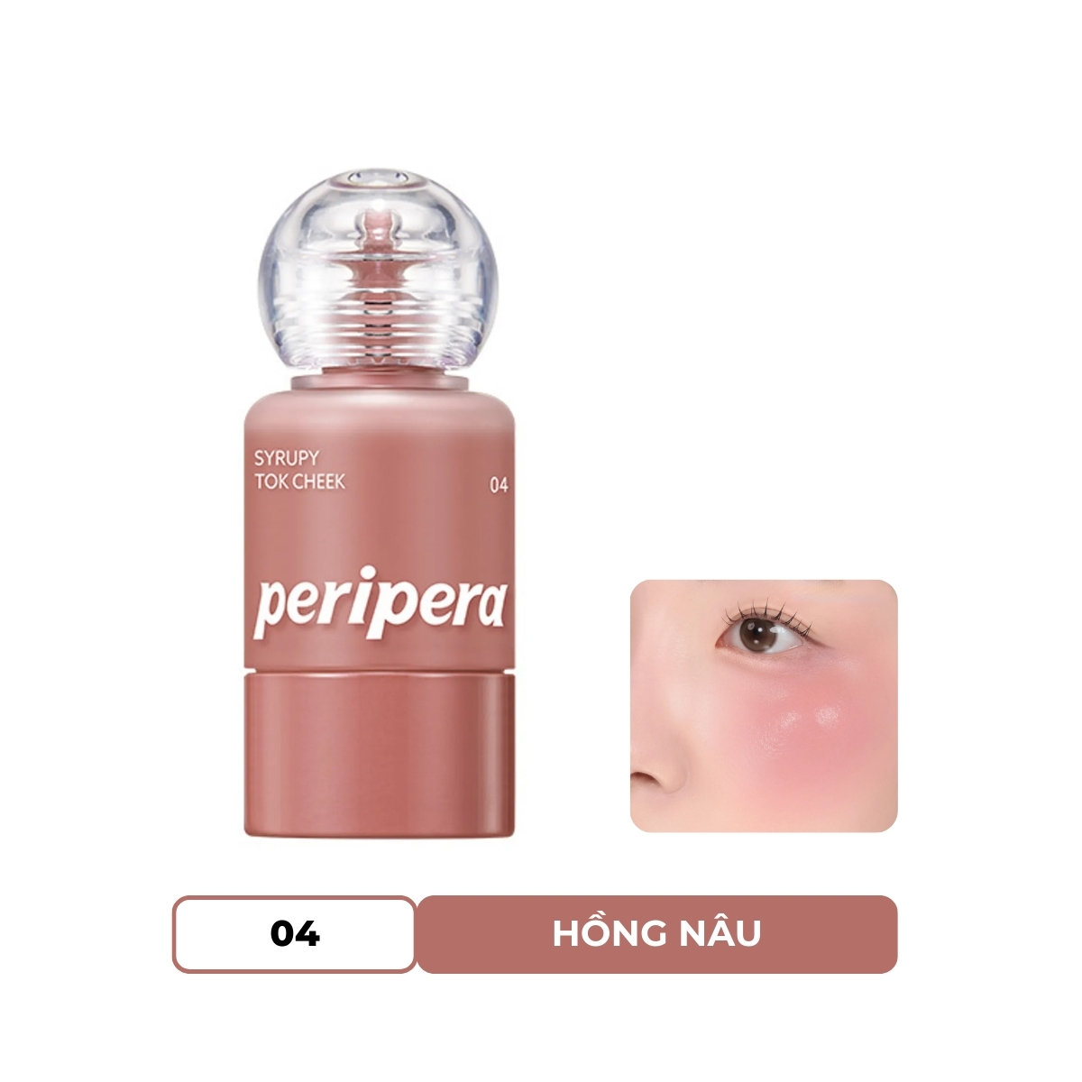 Phấn Má Peripera Syrupy Tok Cheek Dạng Kem 04 Sunshine Fig