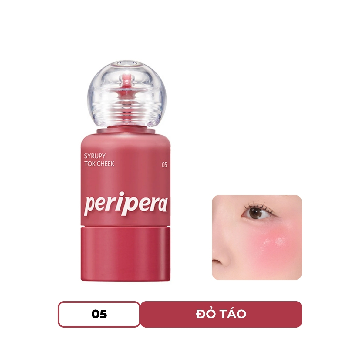 Phấn Má Peripera Syrupy Tok Cheek Dạng Kem 05 Cool Apple