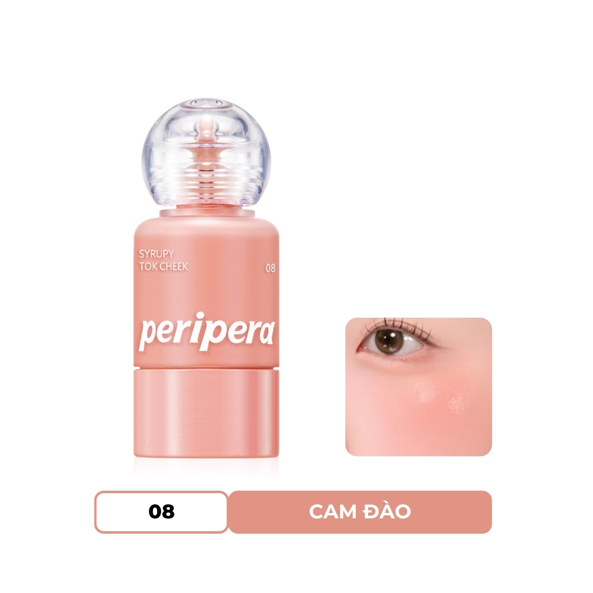 Phấn Má Peripera Syrupy Tok Cheek Dạng Kem #08 Syrup Grapefruit