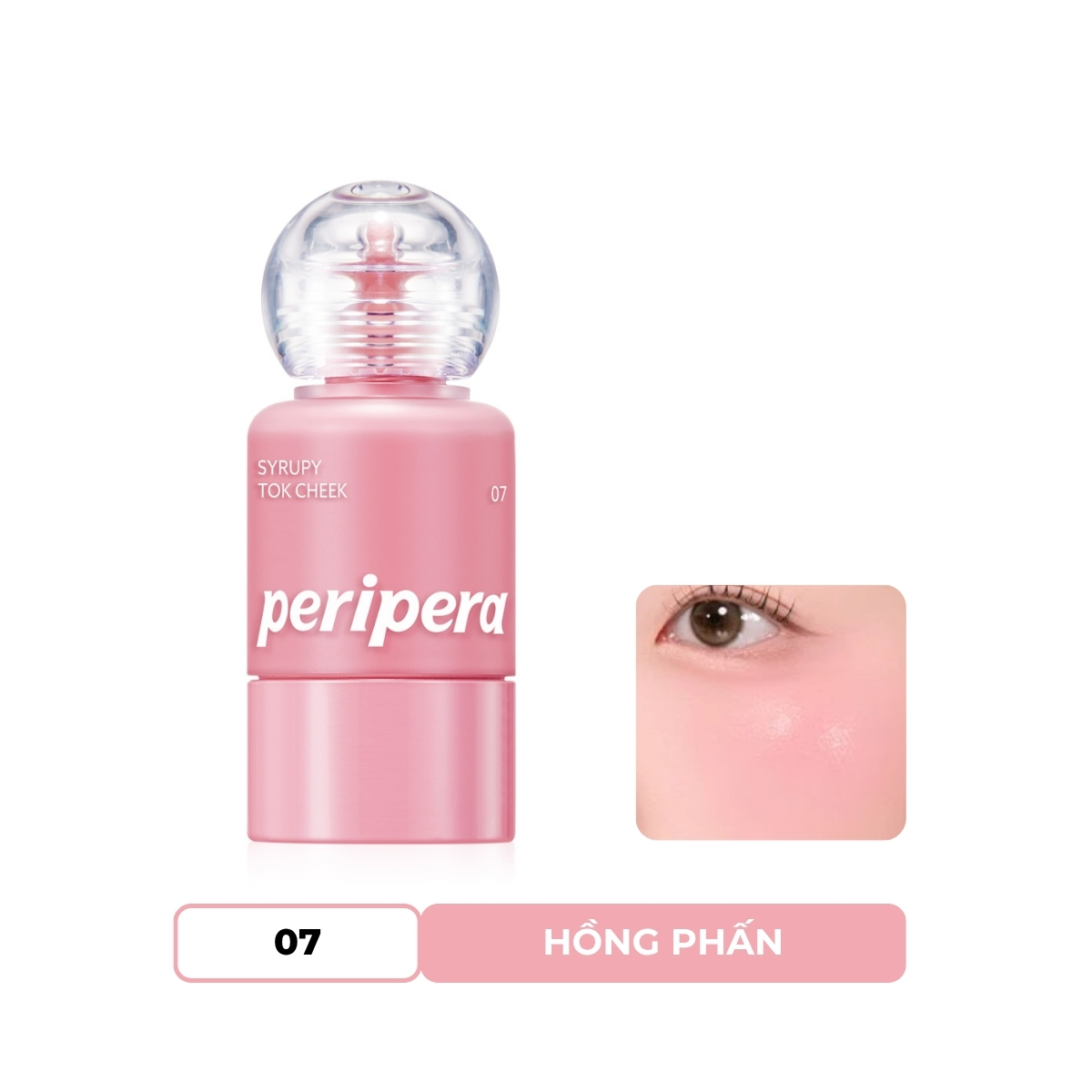 Phấn Má Peripera Syrupy Tok Cheek Dạng Kem #07 Fluffy Pink
