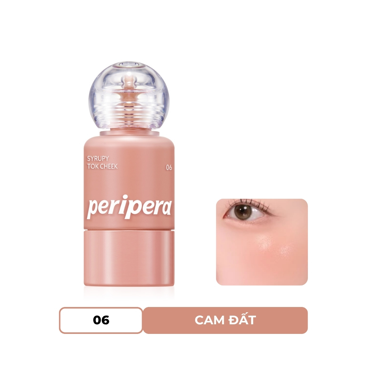 Phấn Má Peripera Syrupy Tok Cheek Dạng Kem #06 Nutty Milktea