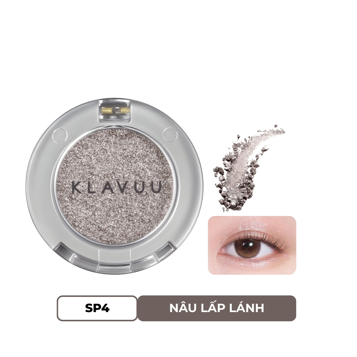 Nhũ Mắt Klavuu Urban Pearlsation Sparkle Eyeshadow - SP4 Glam Brown