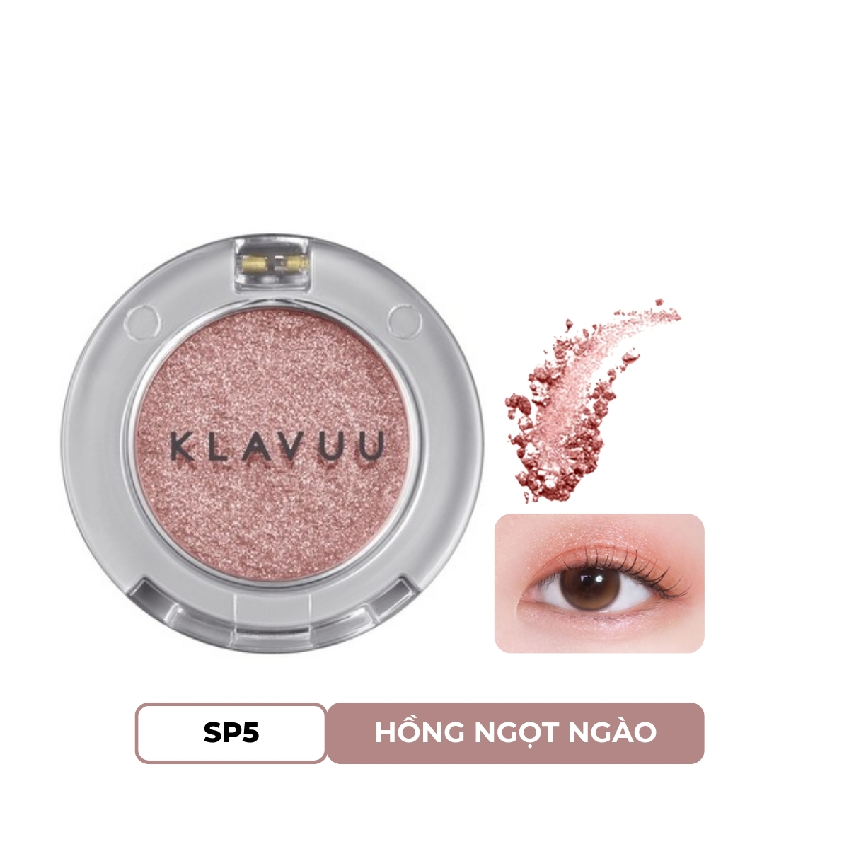 Nhũ Mắt Klavuu Urban Pearlsation Sparkle Eyeshadow - SP5 Midnight Pink