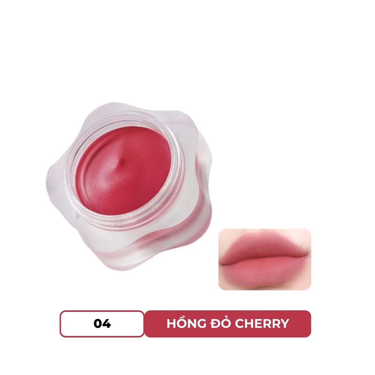Son Bùn Dearmay Pure Falling Mood Lip Pot Thuần Chay 04 Pounding Heart