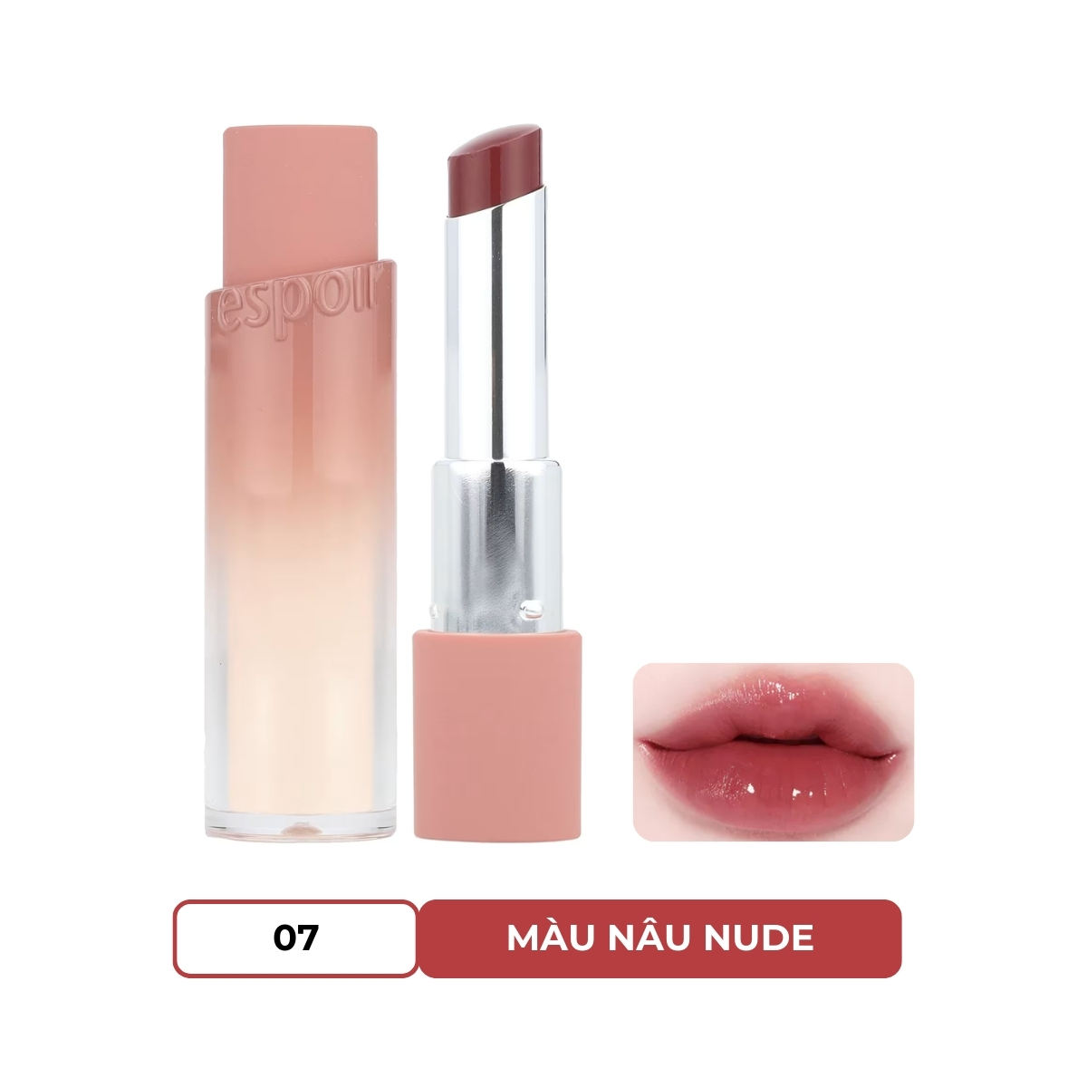 Son Dưỡng Espoir Nowear Lipstick Balming Glow #7 Ash Maple