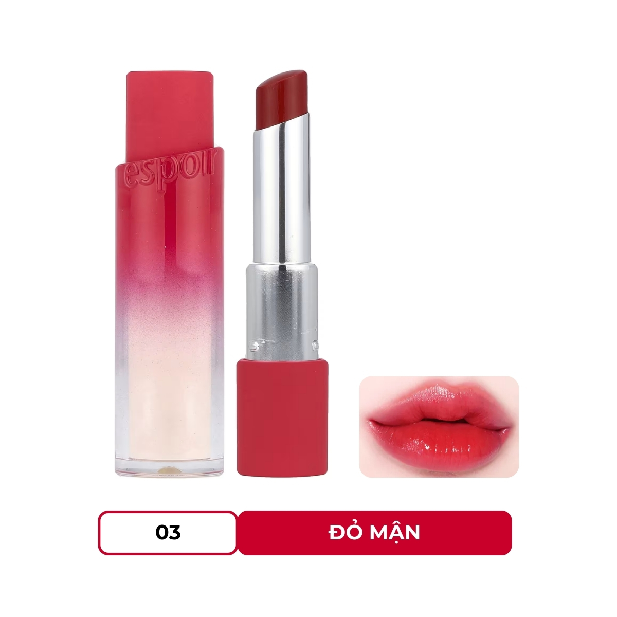Son Dưỡng Espoir Nowear Lipstick Balming Glow #3 Cran Berry
