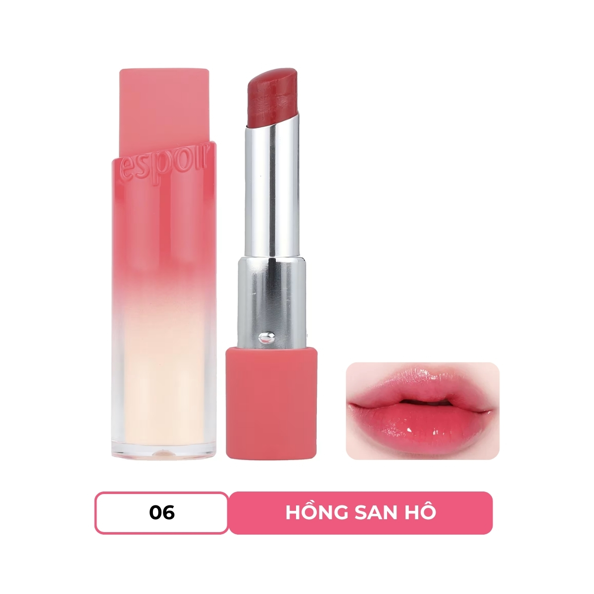 Son Dưỡng Espoir Nowear Lipstick Balming Glow #6 New Rose