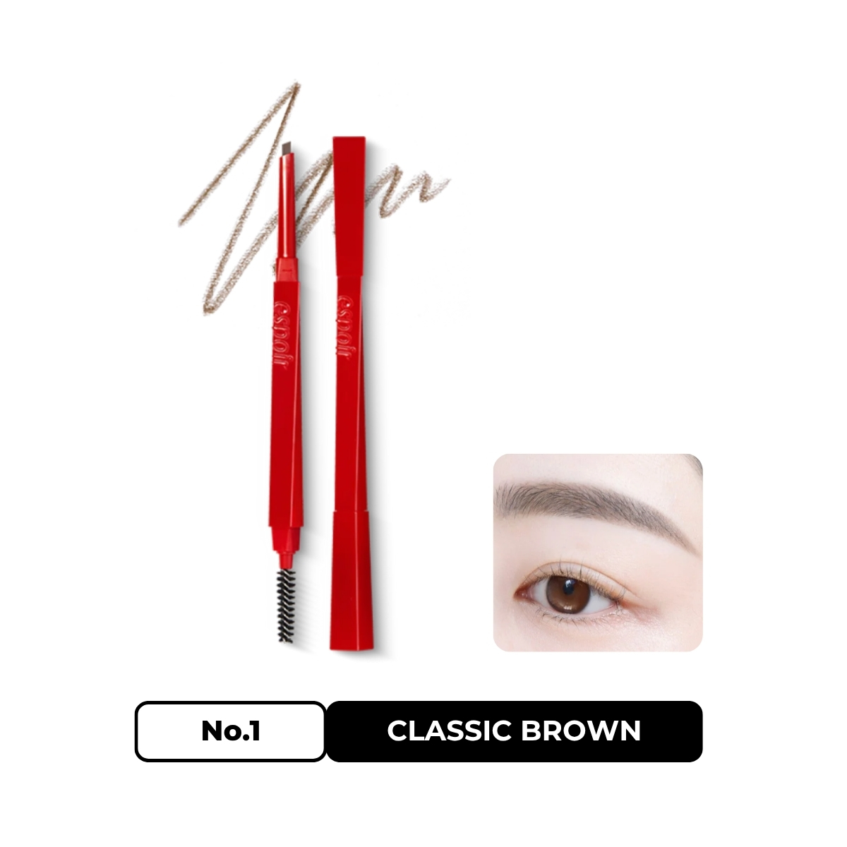 Chì Kẻ Mày Espoir The Brow Balance Pencil No.1 Classic Brown